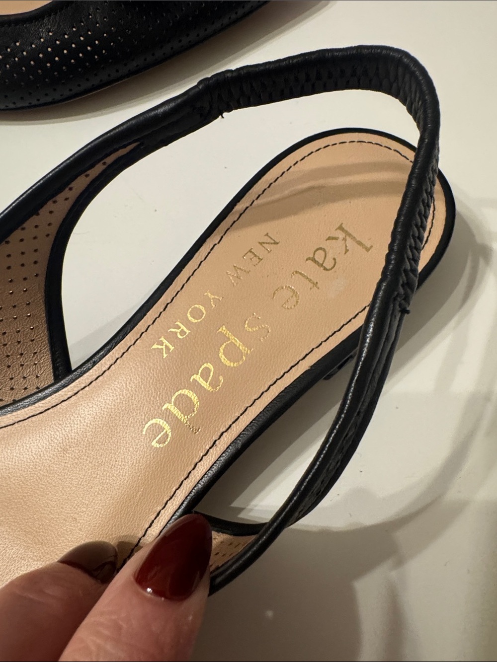 KATE SPADE NEW YORK VERONICA SLINGBACK FLATS SIZE 8.5 EUC - Picture 3 of 8